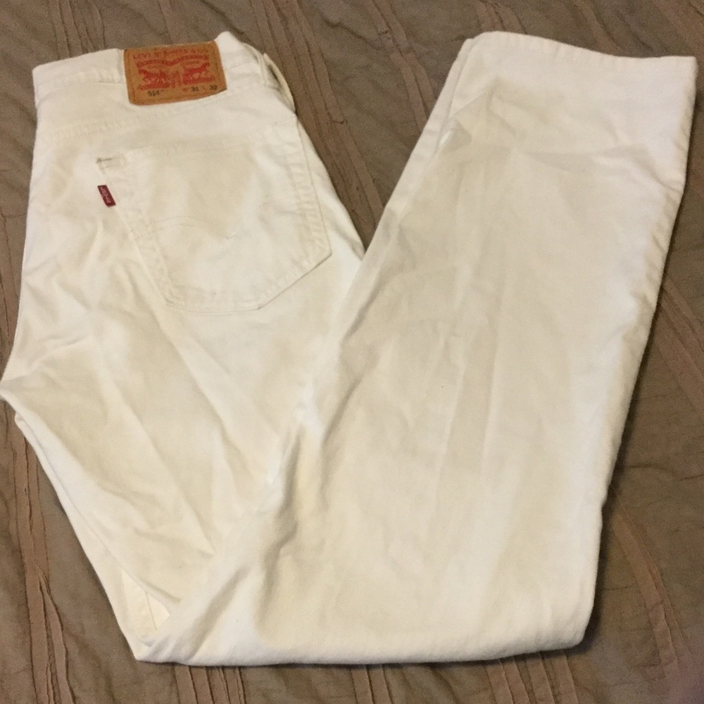 Levi Strauss 514 White Jeans Men’s 31 x 32